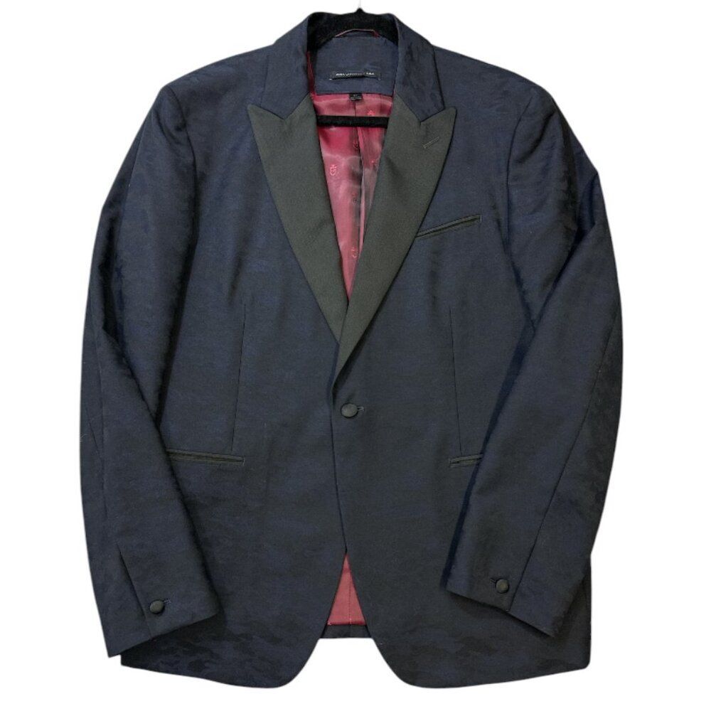John Varvatos USA Blazer Jacket Wool Blend One Button Size 44 Sport Coat
